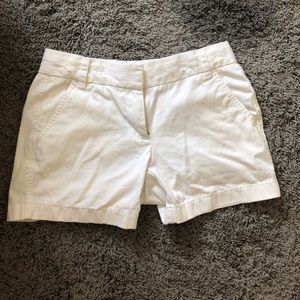 White jcrew 3” chino shorts size 0